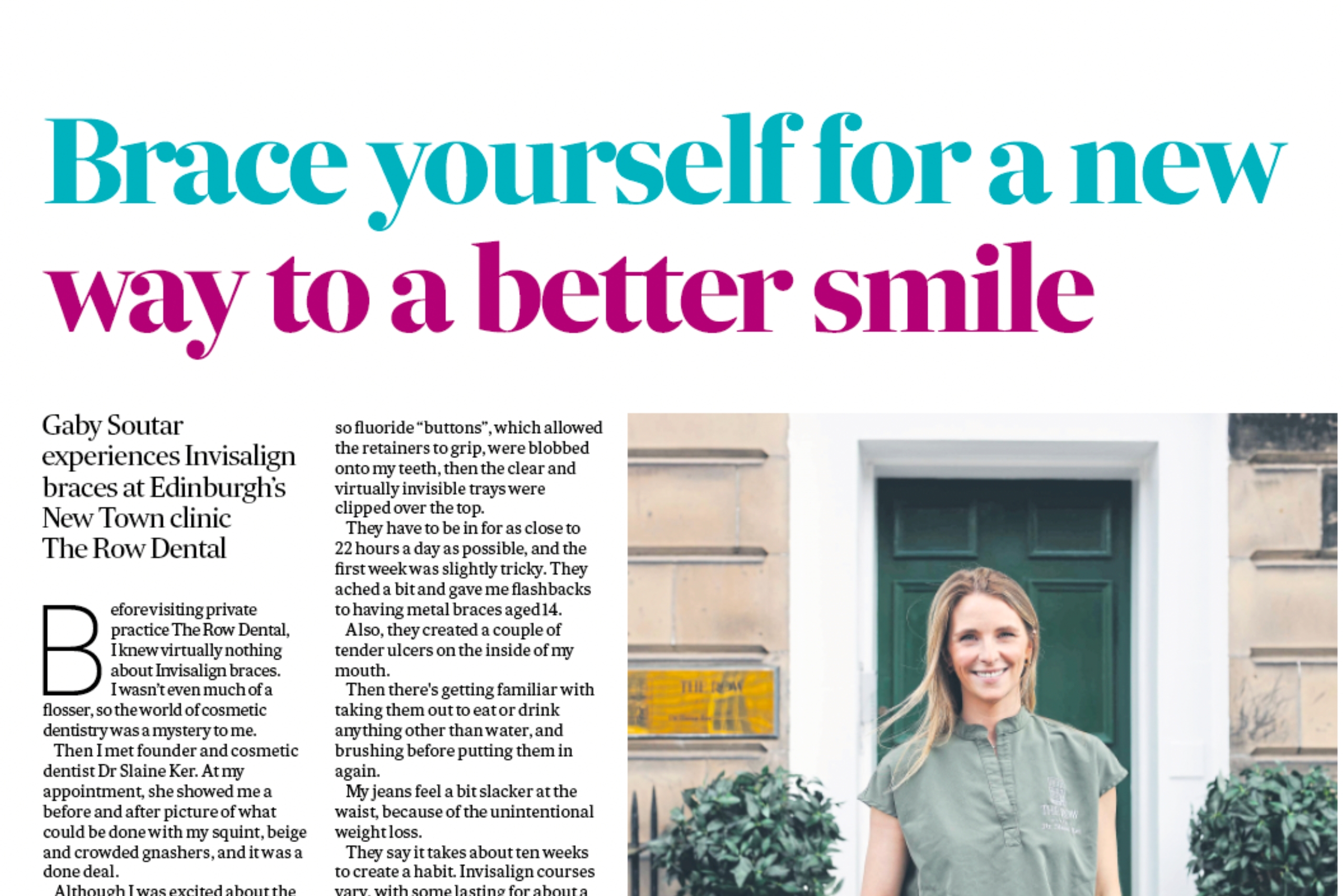 The Scotsman Article: Brace yourself for a new way to a better smile